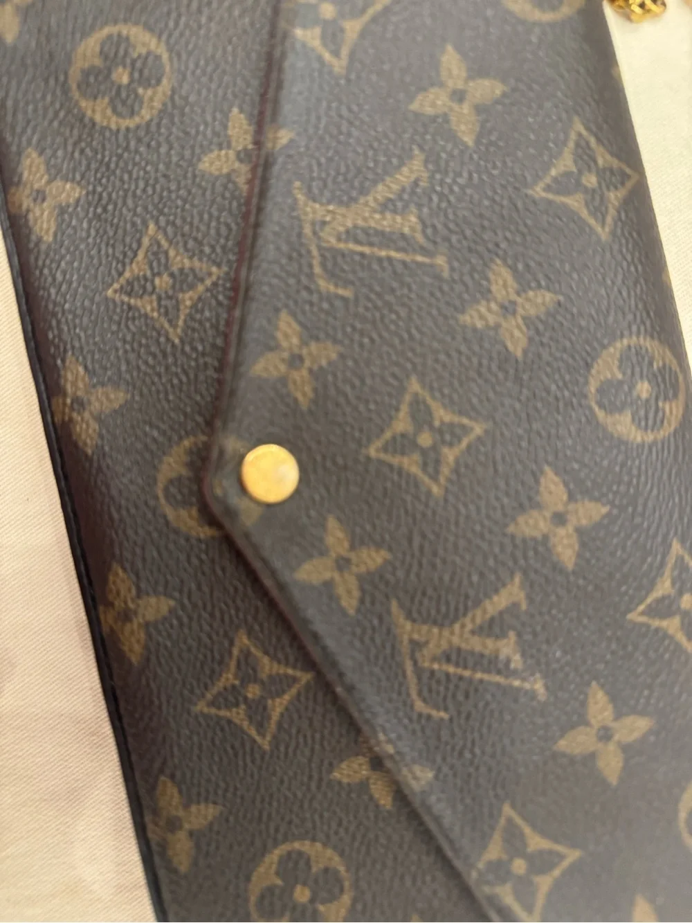 Louis Vuitton Pochette Felicie monogram fuchsia authentic complete set